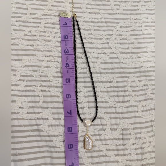 🔥Genuine Baroque Pearl/Onyx Necklace - Picture 11 of 12